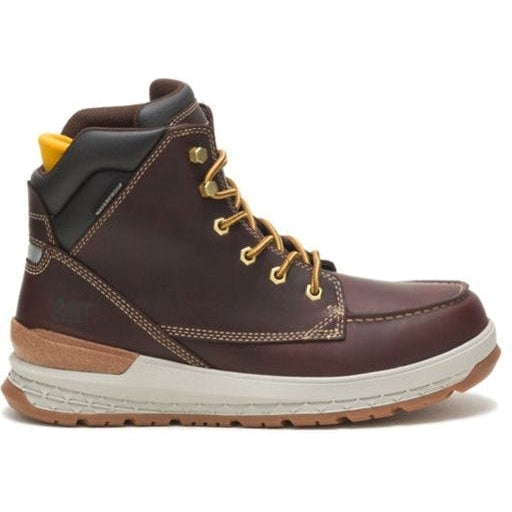 Cat Men's Impact Soft Toe WP Slip Resist Work Boot -Friar Brown- P51076 7 / Medium / Brown - Overlook Boots