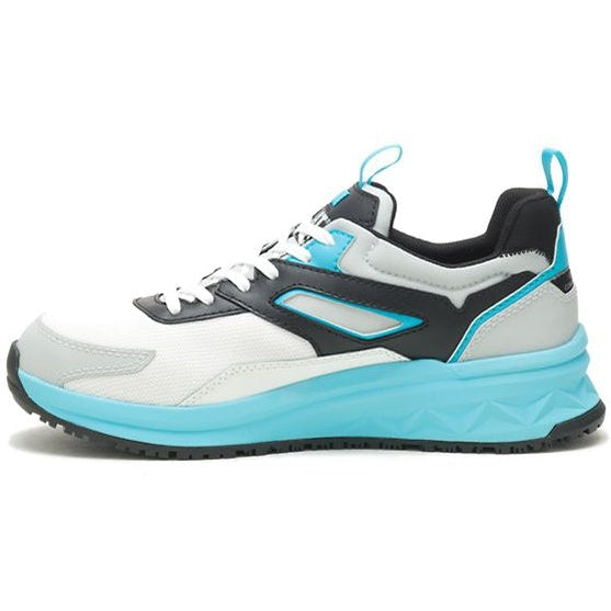 CAT Men's Streamline Runner CCT Slip Resist Work Shoe -White/Blue- P91492  - Overlook Boots