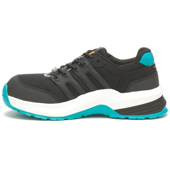 CAT Women's Streamline 2.0  Composite Toe Work Shoe - Black/Teal - P91357  - Overlook Boots