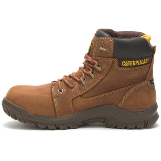 CAT Women's Resorption Waterproof Comp Toe Work Boot - Brown - P91392  - Overlook Boots