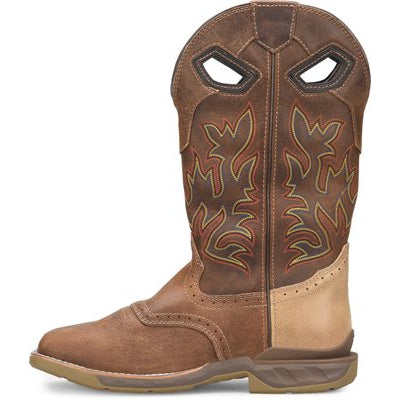 Double H Men's Phantom Rider 13" Waterproof Wide SQ Toe Roper Work Boot -Brown- DH5378 - Overlook Boots