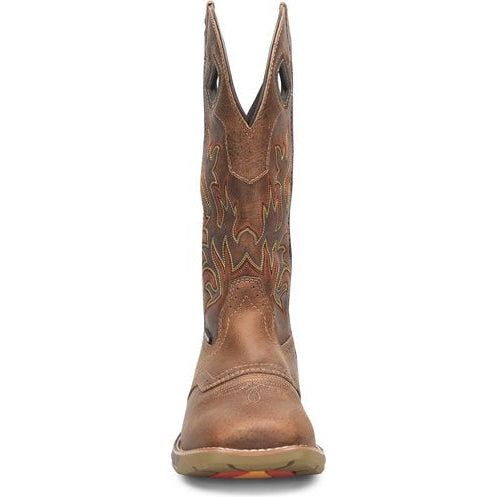 Double H Men's Phantom Rider 13" Waterproof Wide SQ Toe Roper Work Boot -Brown- DH5378 - Overlook Boots