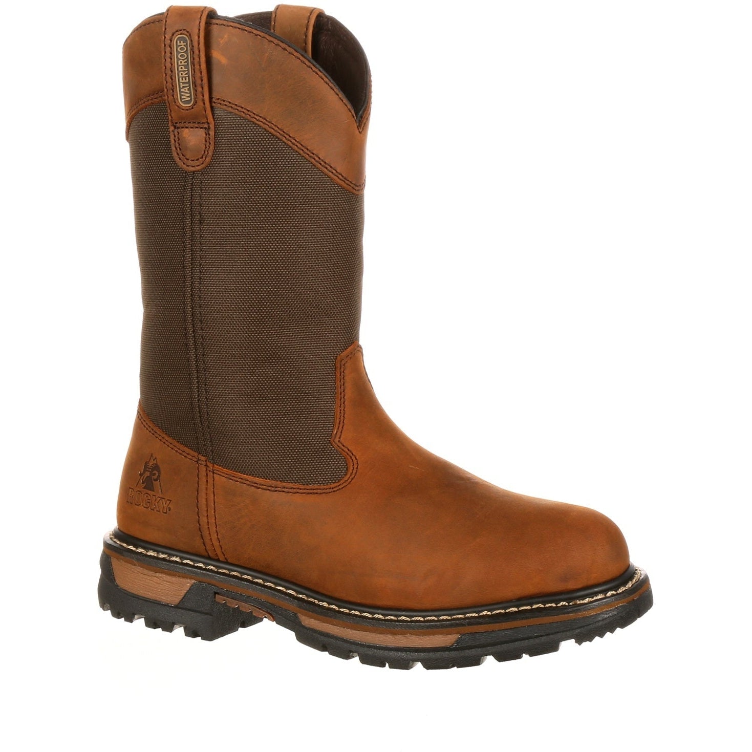 Rocky Men's Ride 10" WP 200G Ins Wellington Work Boot- Brown- FQ0002867 8 / Medium / Brown - Overlook Boots