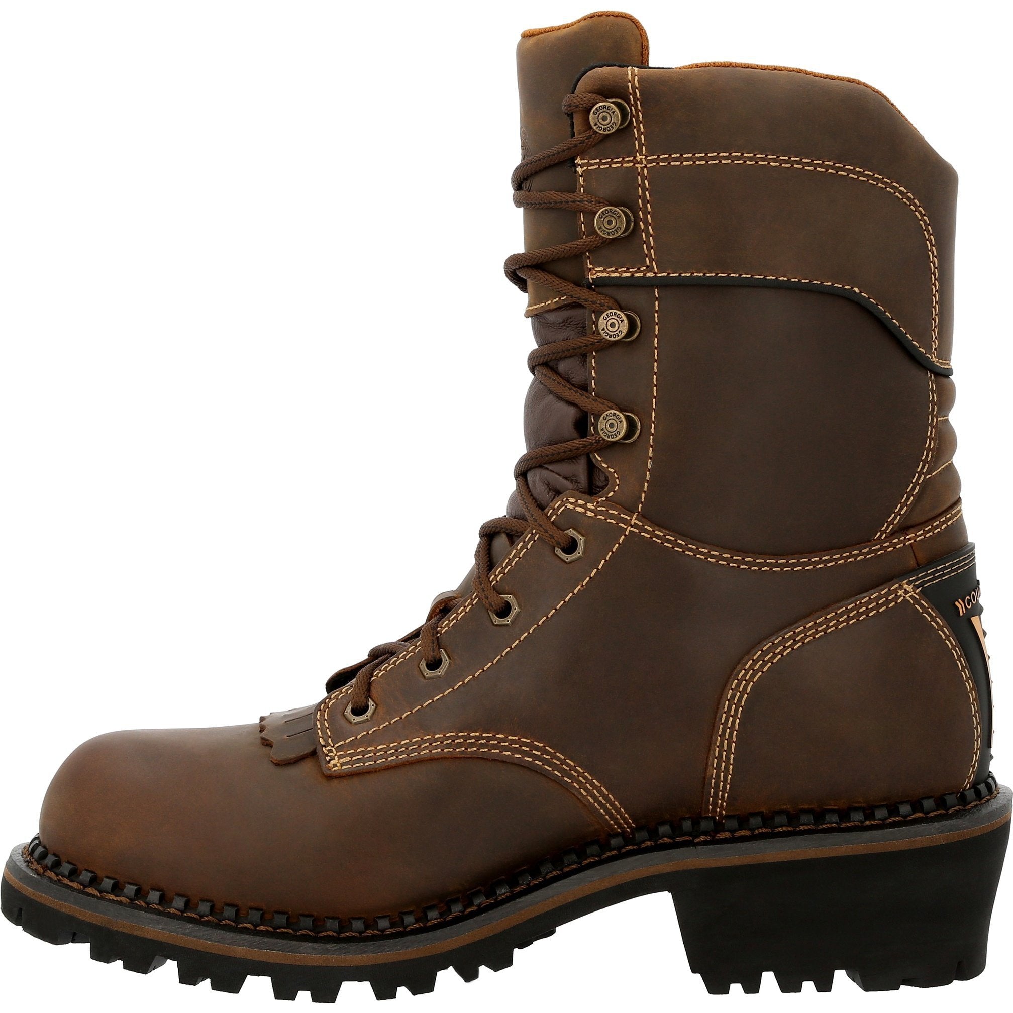 Georgia Men's AMP LT Logger 9" Comp Toe WP 600G Ins Work Boot- GB00491  - Overlook Boots