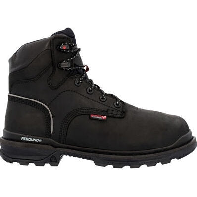 Rocky Men's Rams Horn 9" WP Comp Toe Met Guard Work Boot -Black- RKK0393 7 / Medium / Black - Overlook Boots