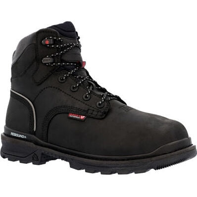 Rocky Men's Rams Horn 9" WP Comp Toe Met Guard Work Boot -Black- RKK0393  - Overlook Boots