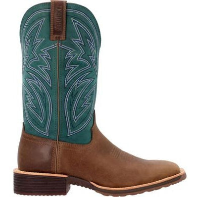 Rocky Men's Tall Oaks 12" ST Slip Resist Western Work Boot -Teal- RKW0406 7 / Medium / Teal - Overlook Boots