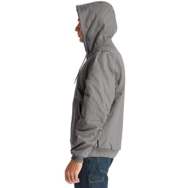 Timberland Pro Men's Gritman Lined Canvas Hooded Jacket - Pewter - TB0