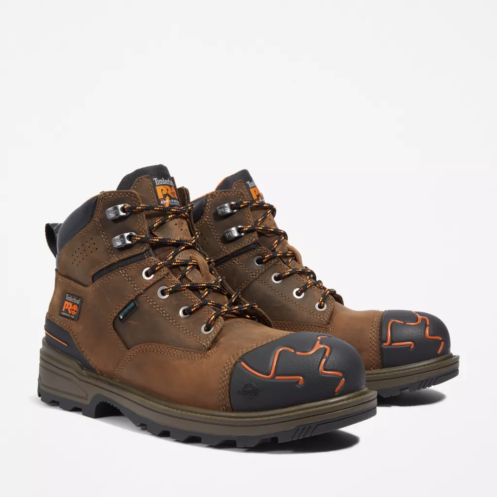 Timberland Pro Men's Magnitude 6" WP Comp Toe Work Boot -Brown- TB0A42ZY214  - Overlook Boots